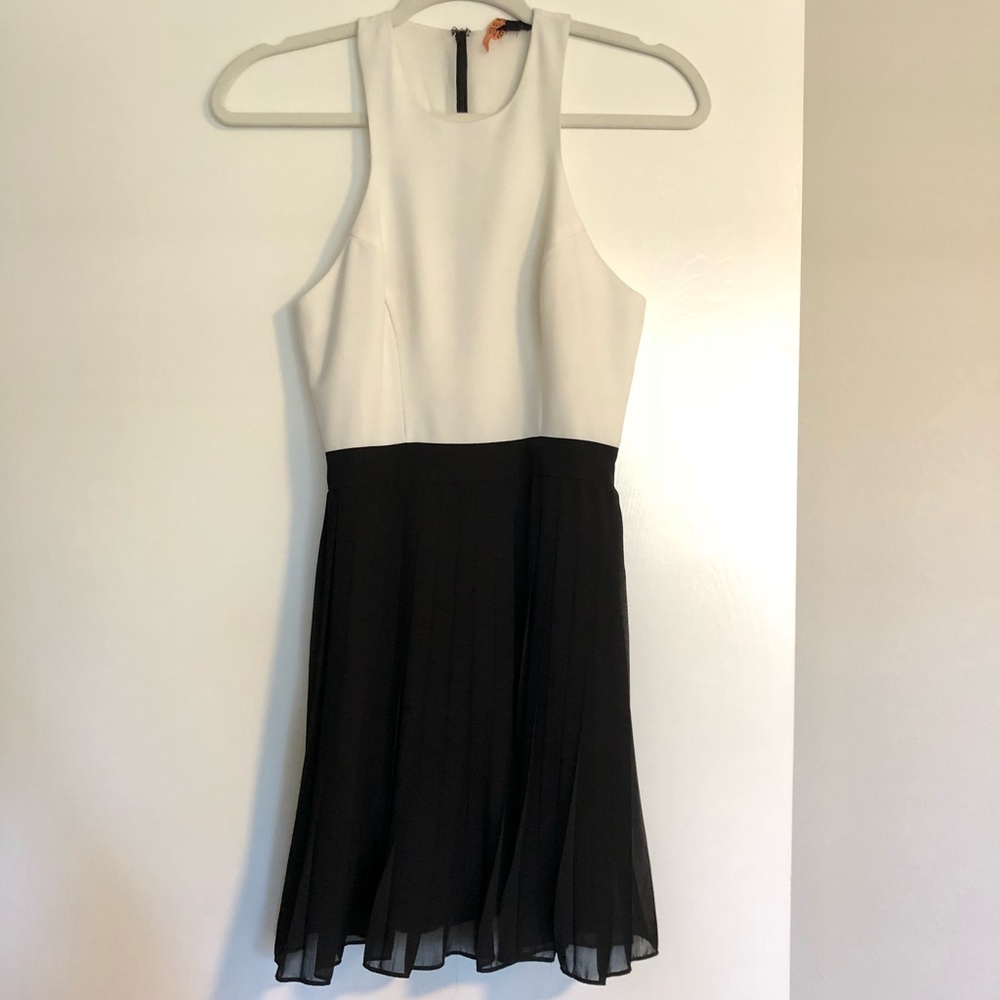 NBD Fit and Flare Pleated Dress